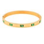 Emerald Style Stone-Studded Bangle - Image 6