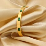 Emerald Style Stone-Studded Bangle - Image 2