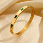 Emerald Style Stone-Studded Bangle - Image 3