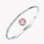 Pav Zircon 925 Sterling Silver Bangles - Image 2