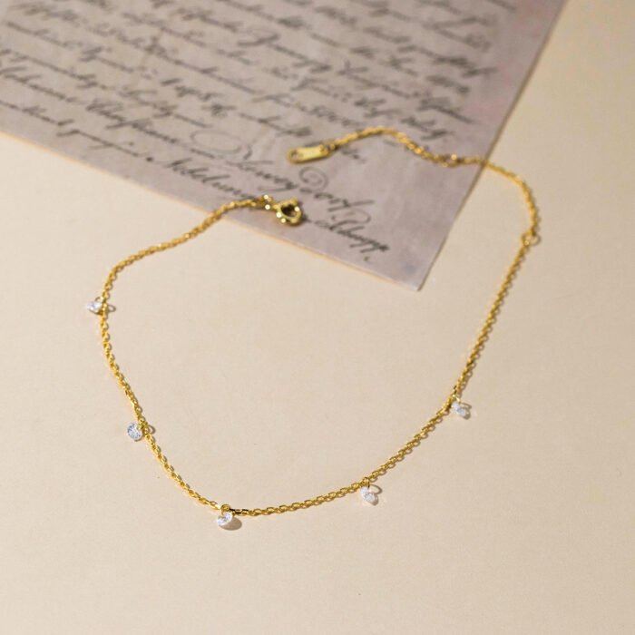 Dainty Spark Anklet 925 Sterling Silver - Image 7