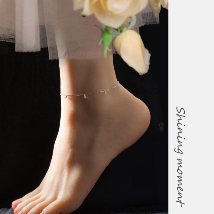 Dainty Spark Anklet 925 Sterling Silver - Image 6