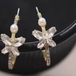 Floral Half Hoop Earrings - Image 2