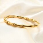 Premium Anti-Tarnish Bamboo Bangle Bracelet