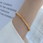 Premium Anti-Tarnish Bamboo Bangle Bracelet - Image 4