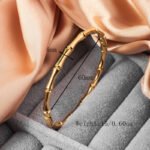 Premium Anti-Tarnish Bamboo Bangle Bracelet - Image 2