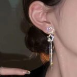 Starlight Tassel Drop Earrings in 925 Sterling Silver - Image 2