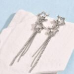 Starlight Tassel Drop Earrings in 925 Sterling Silver - Image 3