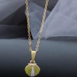 Stainless Steel Coin Pendant Paperclip Necklace