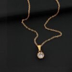 Minimalist Solitaire Zircon Pendant Necklace - Image 2
