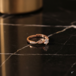 Rose Gold Plated 925 Silver Solitaire Ring - Image 2