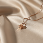 Rose Gold Plated Stainless Steel Cube Pendant Necklace - Image 4