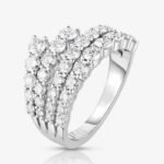 925 Silver Pave Zircon Spiral Wrap Ring - Image 3