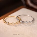 Dainty 925 Silver Sparkle Band Ring - Image 3