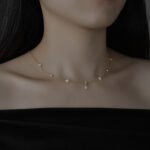 Dainty 925 Sterling Silver Four-Leaf Clover Necklace with Pave Zircon Crystals - Image 5