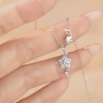 Dainty 925 Sterling Silver Star Pendant Necklace