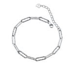 925 Sterling Silver Polished  Chain Bracelet - Image 3