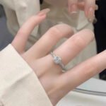 925 Silver Square Zircon Solitaire Ring - Image 2