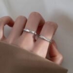 925 Sterling Silver Matching Couple Rings Set - Image 3