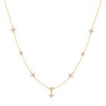 Dainty 925 Sterling Silver Four-Leaf Clover Necklace with Pave Zircon Crystals - Image 2