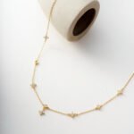 Dainty 925 Sterling Silver Four-Leaf Clover Necklace with Pave Zircon Crystals - Image 4