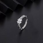 Charming 925 Sterling Silver Four-Leaf Clover Ring