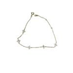 Elegant Gold Plated 925 Sterling Silver Line Bracelet with Brilliant Zircon Crystals - Image 5