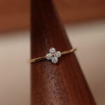 Gold Plated 925 Silver Zircon Four-Leaf Clover Ring - Image 5