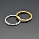 925 Sterling Silver Pave Ring with Small Zircon Crystals - Image 3