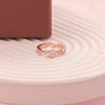 Rose Gold Plated 925 Silver Solitaire Ring - Image 4