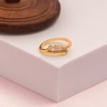 Luxurious Gold Plated 925 Silver Zircon Statement Ring - Image 4