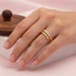 Luxurious Gold Plated 925 Silver Zircon Statement Ring - Image 2