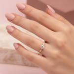 Rose Gold Plated 925 Silver Solitaire Ring - Image 3
