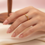 Dainty Gold Plated 925 Silver Pave Band Ring - Image 2