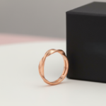Dazzling 925 Sterling Silver Ring with Rose Gold Plating - Image 3
