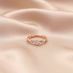 Rose Gold Plated 925 Silver Solitaire Ring