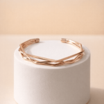 The Geo-Luxe Rose Gold Infinite Bangle - Image 2