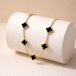 The Onyx Clover Anti-Tarnish Bracelet - Image 2