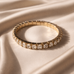 Luxe Gleam Elasticated Zircon Tennis Bracelet - Image 3