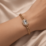 Empress Zircon Curb Chain Bracelet