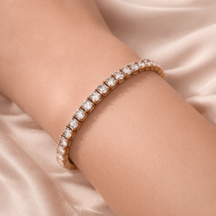 Luxe Gleam Elasticated Zircon Tennis Bracelet