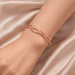 The Geo-Luxe Rose Gold Infinite Bangle - Image 3