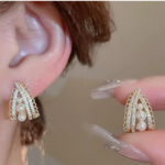 Zafira Regal Pearl Crest Earrings - Image 2