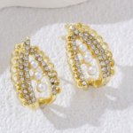 Zafira Regal Pearl Crest Earrings