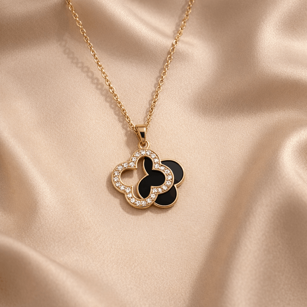 compresed (2) Seraya Noir Clover Pendant - Image 1