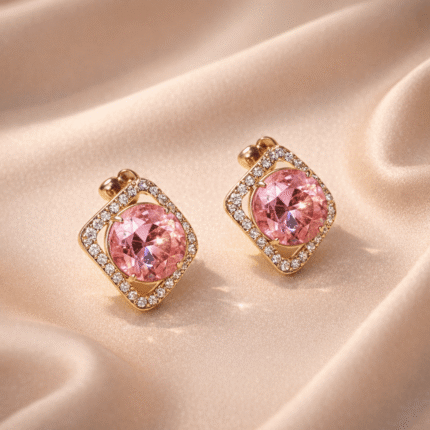 Blush Radiance Halo Stud