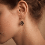 Crimson Royale Cluster Drop Earrings - Image 3