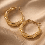 Twisted Gilded Hoops