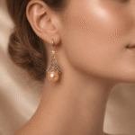 Pearl Crystal Drop Earrings - Image 4
