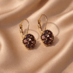 Crimson Royale Cluster Drop Earrings